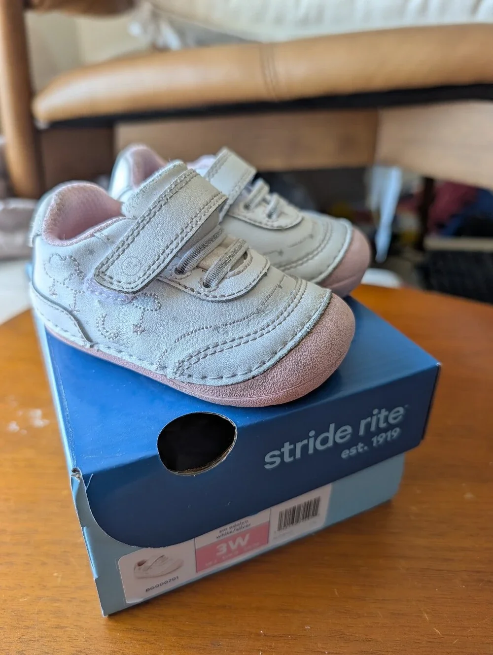 Stride Rite SM Adalyn white/silver 3W